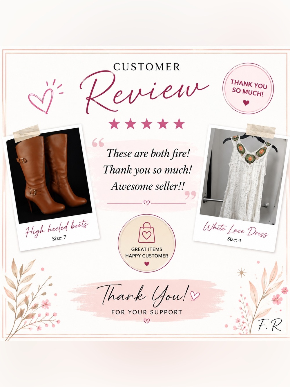 ⭐ 5-Star Customer Review | Thank You 
😍